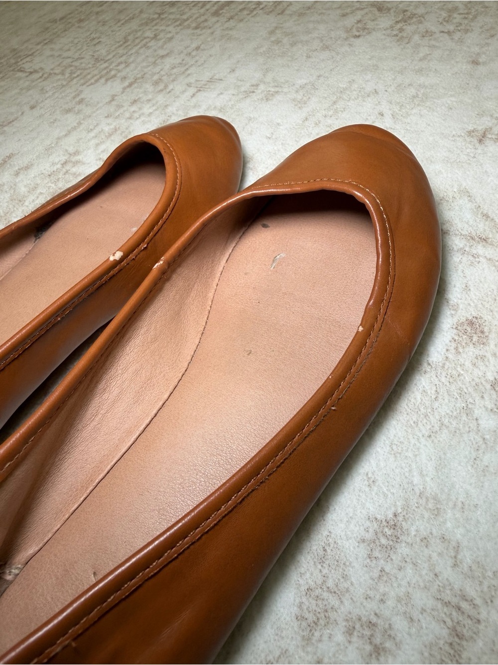 Universal Thread Tan Leather Ballet Flats Women’s 8.5W - Picture 4 of 7